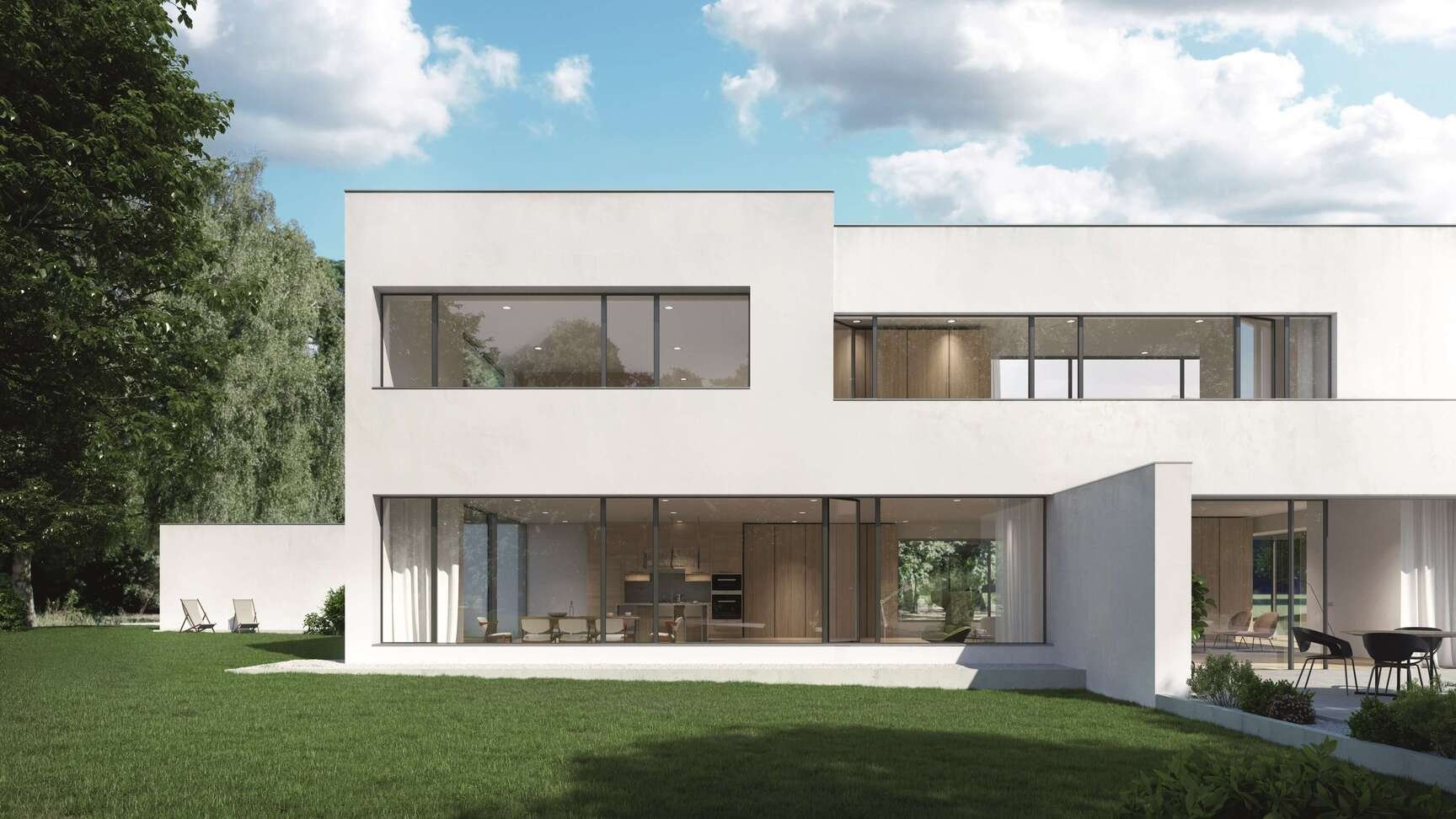 Fotografie moderního domu s okny Gerappa